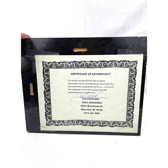 VTG Detroit Red Wings Chris OsGood #30 Hockey NFL Player Signed Autograph Plaque - Picture 2 of 13